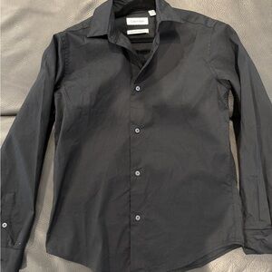 Boys Dress Shirt -  Black Size 12